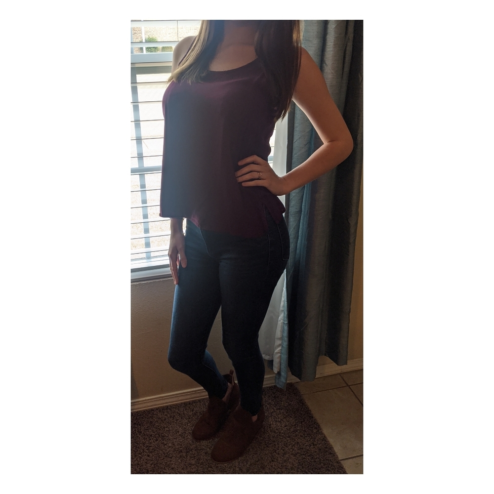 Maroon Tank Top. - Picture 2 of 4